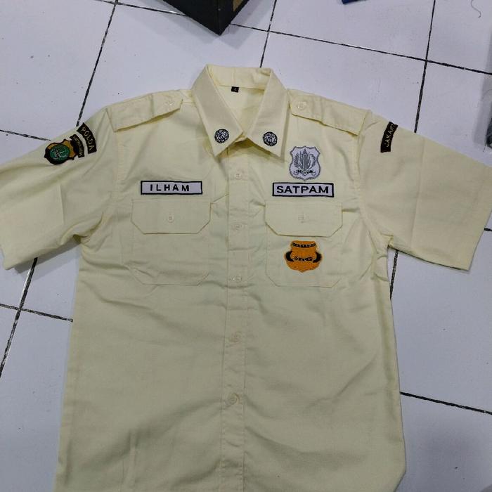 baju pdh satpam terbaru/baju pdh satpam bahan drill/baju pdh satpam+bordir