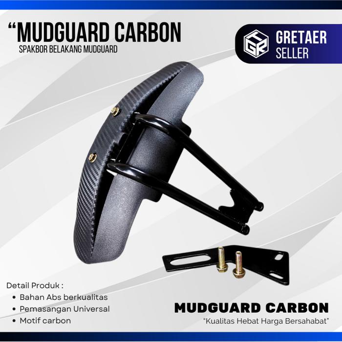 SPAKBOR BELAKANG MUDGUARD CARBON R15 V3 CBR NINJA R25 MT15 M25 GSXR150 MUDGUARD HMS