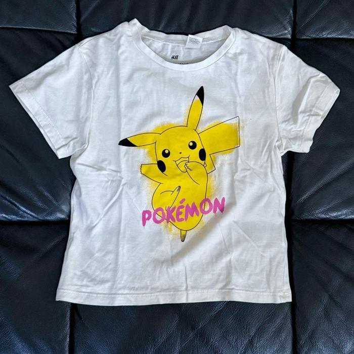 Baju Kaos Anak Tshirt HnM H&M Pokemon Pikachu Size 3-4t