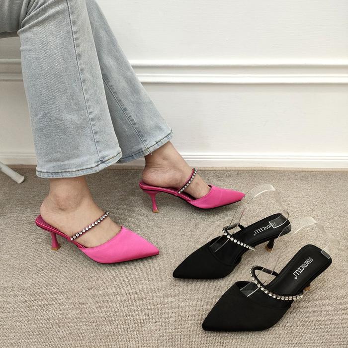 Simoncelli Sandal Wanita Heels 6 Cm Mutiara | Sandal Heels Kerja | Heels Pesta Import HXT-01 Sendal