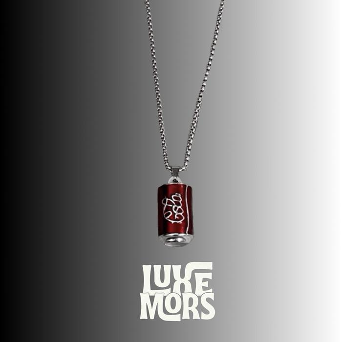 URNO NECKLACE / KALUNG TENGKORAK SKULL NECKLACE MAINAN MINI MINUMAN KALENG / KALUNG CROSS SALIB KALU