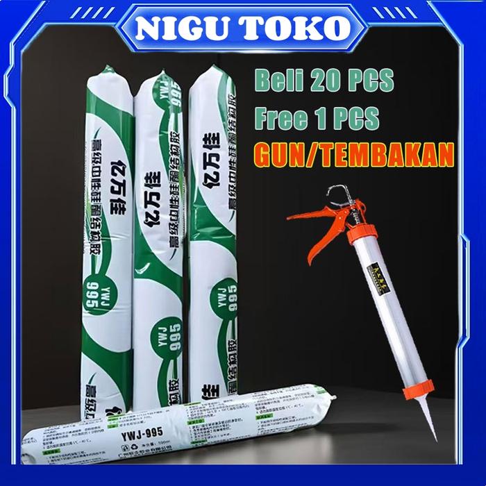 Lem Silikon Sosis Netral Sausage Silicone Sealant Lem Kaca Kayu Aluminium Kusen