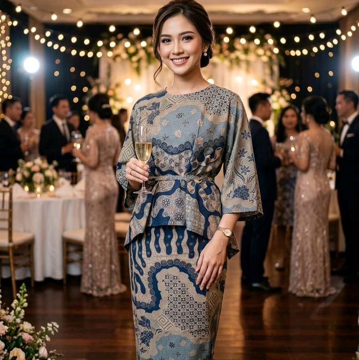 Stelan Batik Bahan Doby Elegan dengan Motif Unik untuk Acara Spesial