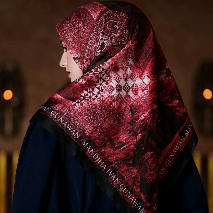 Passionate Red Silk Scarf