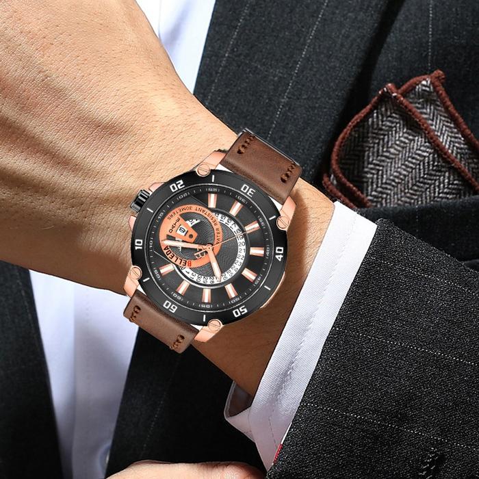 PROMO  BELLEDA 9381 KULIT JAM TANGAN PRIA TALI KULIT Watches