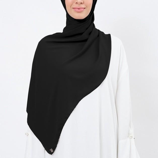 Eila Chiffon Shawl Hijab Pashmina By Naelofar - Smokey Brown