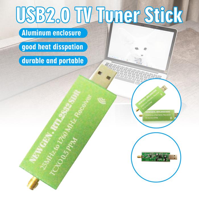 High Quality Aluminum USB2.0 TV Tuner Stick Durable Software Receiver