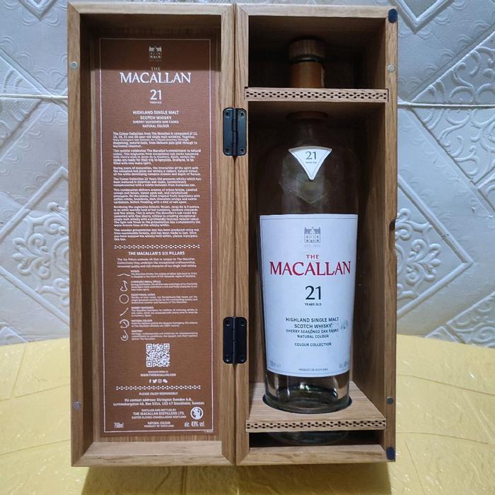 Otol kosong bekas MACALLAN 21 + box kayu, 700ml