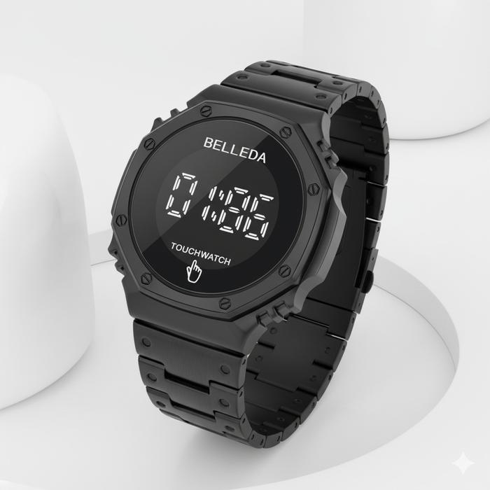 Ready Jam Tangan Pria Belleda 9420 Unisek Pria Wanita Stainless Digital Led Touch Screen Anti Air Or
