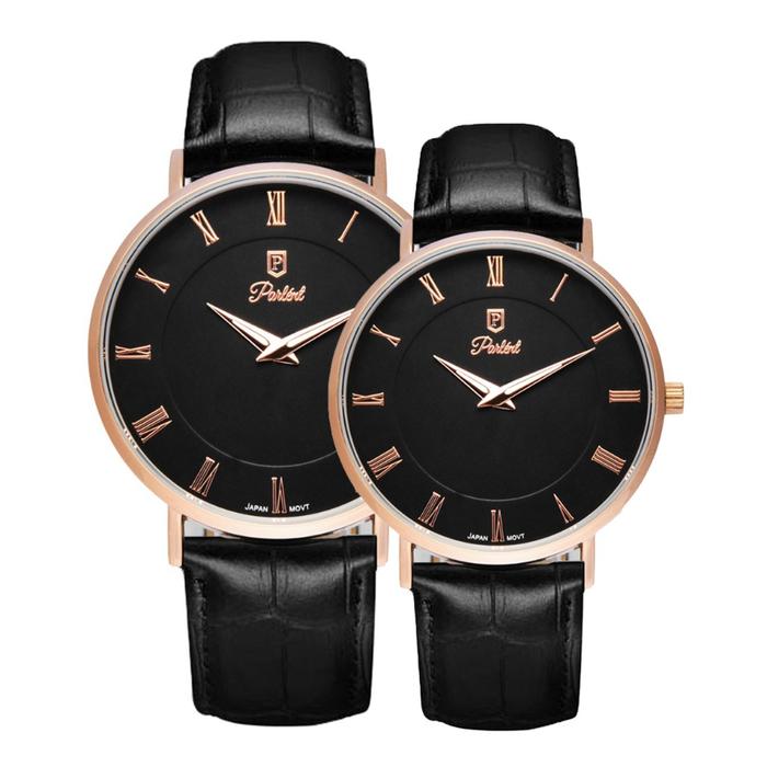 PARLENT COUPLE LOUIS & LOUIS FEMME - JAM TANGAN COUPLE 40MM & 36MM, JAPAN QUARTZ MOVEMENT, WATERPROO