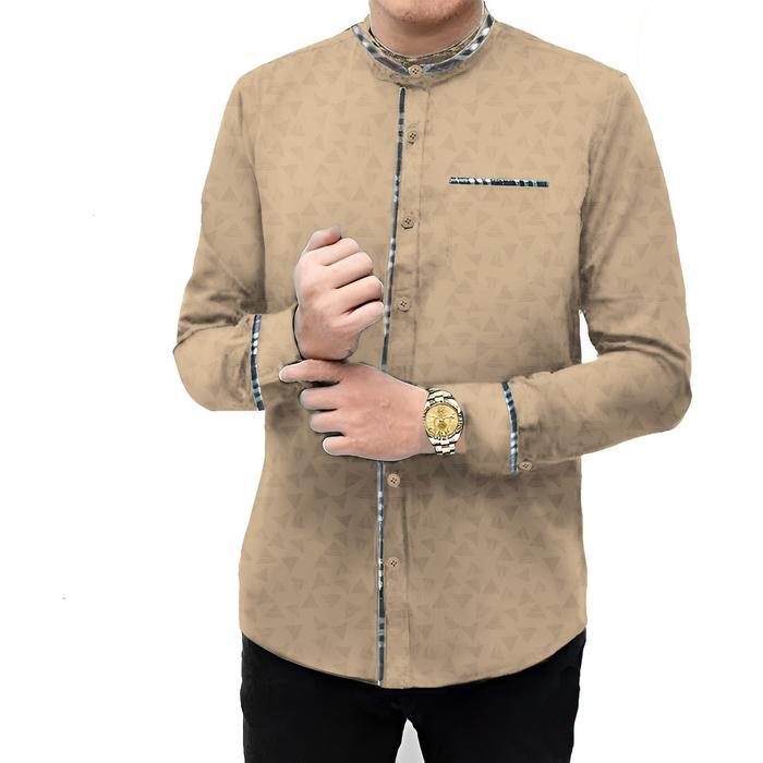 JJ311 Baju Koko Pria Muslim TOYOBO MICRO Katun Motif Kotak Lengan Panjang M-3XL / 22845 TERBARU