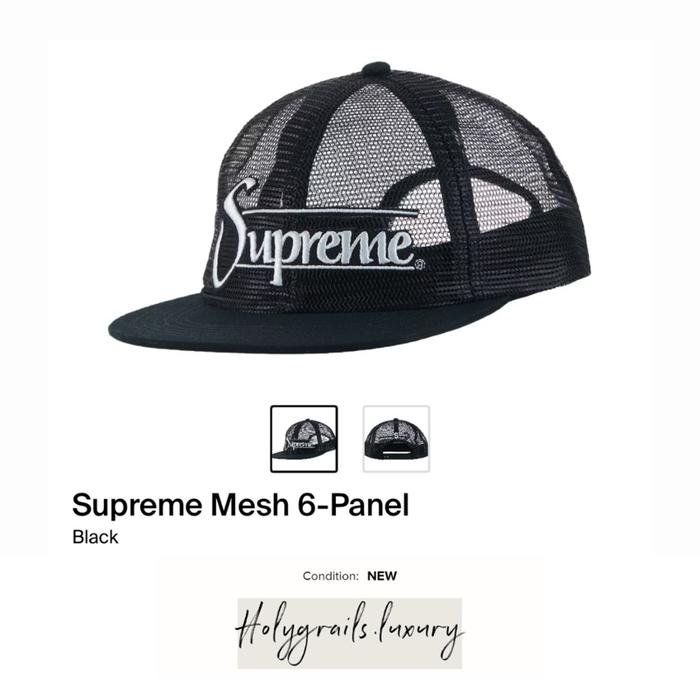 Supreme Mesh 6 Panel Black 100% Original