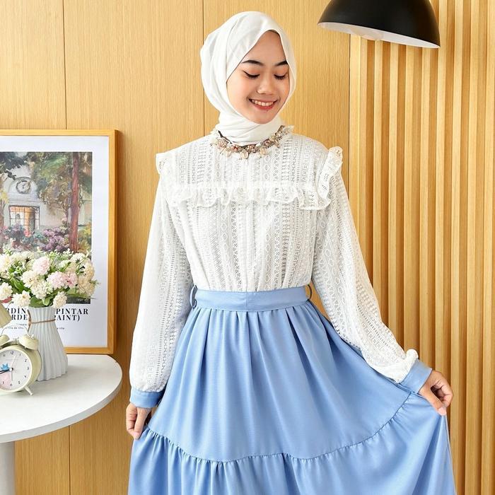 Emelyn Dress Raya Wanita Brukat Lebaran By Meeclo