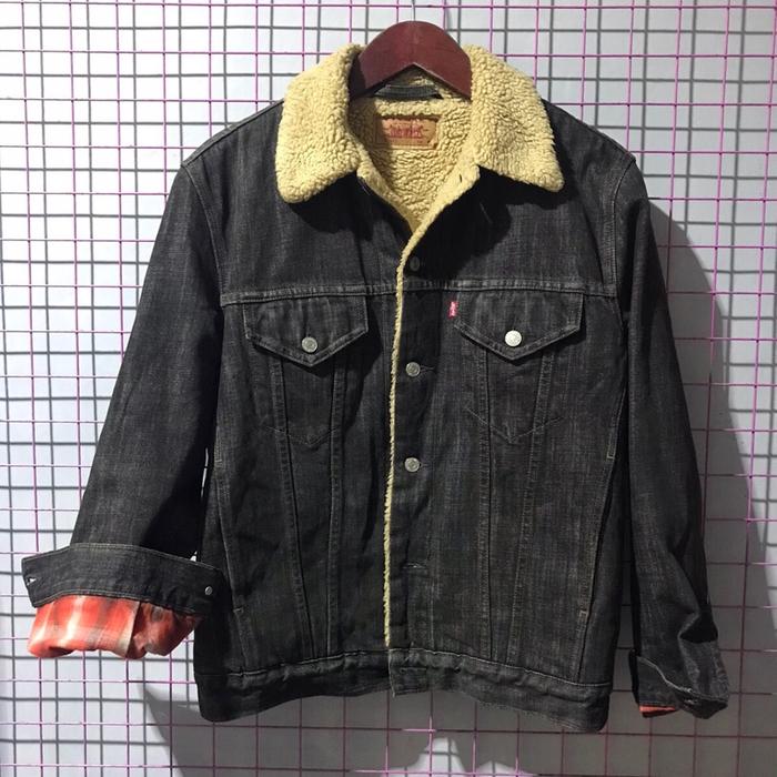 Levis denim jacket sherpa jacket legis denim sherpa Jaket