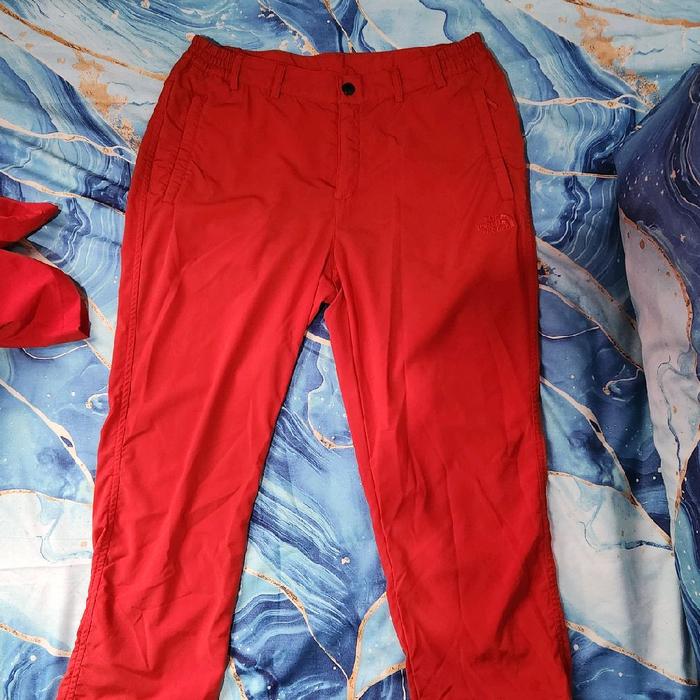 Celana outdoor hiking pants dryfit slimfit TNF full red utility pants