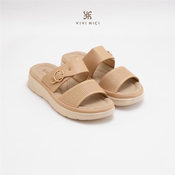 Vivi Nici - Aruna Sandal Slip On Wedges Hak 5 Cm Ack Sendal