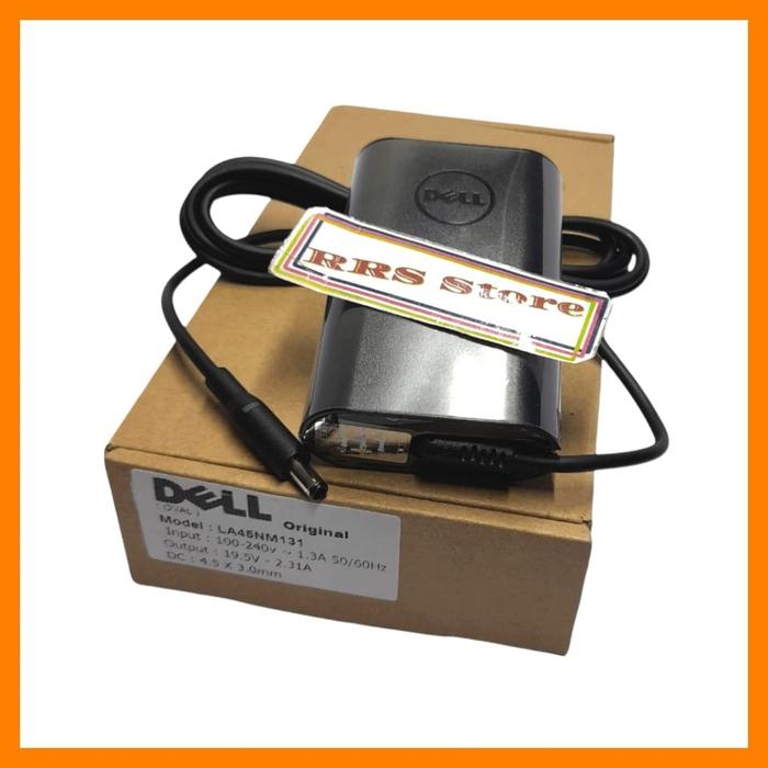 RRS STORE Adaptor Charger DELL 19.5v 2.31A 4.5*3.0mm XPS 12 XPS 13 XPS L312X XPS L322 Dell FA45NE1-0