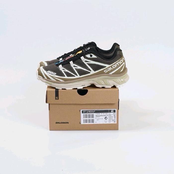 Wworksupply - Sepatu Pria Wanita Salomon XT-6 RECUT Wren Kangaroo