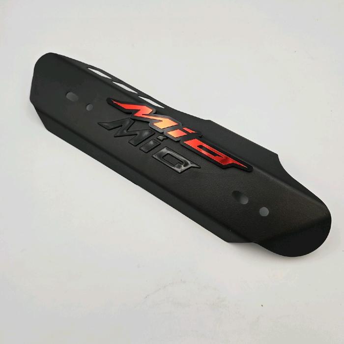 Cover Knalpot Semua Motor Mio - Tameng Knalpot All Mio Plus Emblem Akrilik Mio Universal Motor Mio M