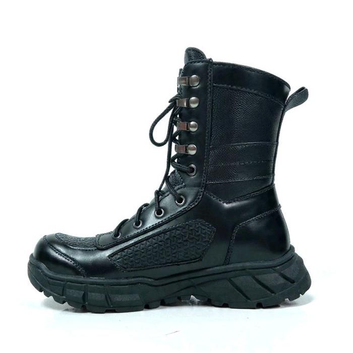 sepatu pria  boots safety PDL SATPAM TNI POLISI POLRI LIBRA HITAM TINGGI 9 INCI Boots Shoes SAYOGI T