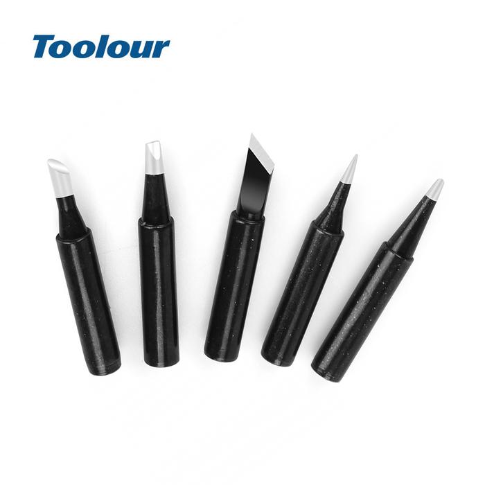 Toolour Ujung Besi Solder Hitam Bebas Timah 5 Buah/Lot Cocok untuk