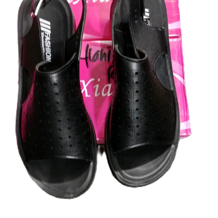 Sandal Wanita Xiuxian Import Taki Belakang Anti Slip Ukuran 36-41 - Karet, Shoes, Selop, Cewek, Send
