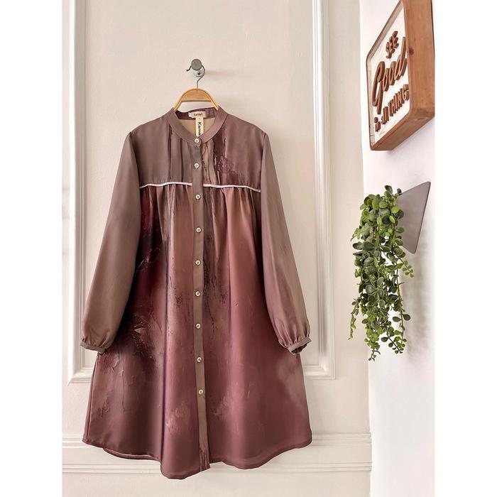 Original Brand Kamari Tunik Kemeja Motif Terbaru Elegan dan Mewah Buat Lebaran Katun Julia Silk Prem