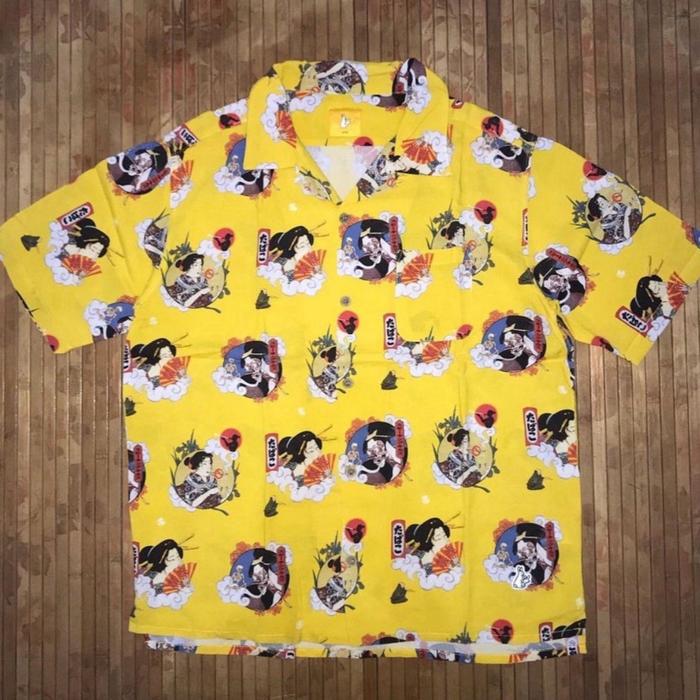 FR2 FUCKING RABBITS x GEISHA ALL OVER PRINT RAYON OPEN COLLAR SHORT SLEEVE SHIRT SUPREME Wacko maria