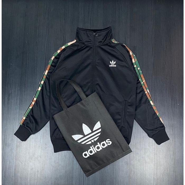 Jaket Tracktop Adidas Strip Army Bahan Lotto Taiwan