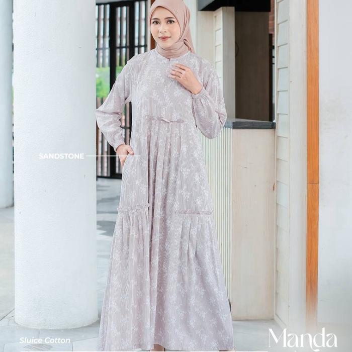 Daffi Gamis Manda Series - Dress Wanita Dewasa Motif Premium