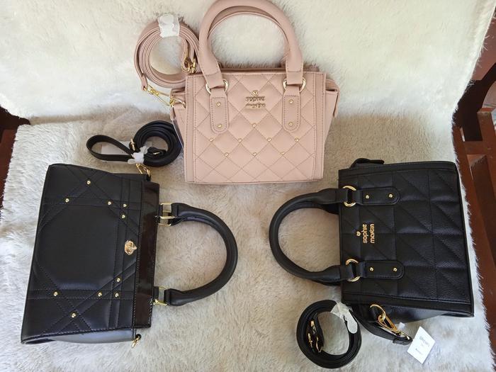 Tas Cangklong Shopie Martin Paris Ekclusive Promo Terbaru 2025 Kekinian Viral Bordiola Cream Grey Da