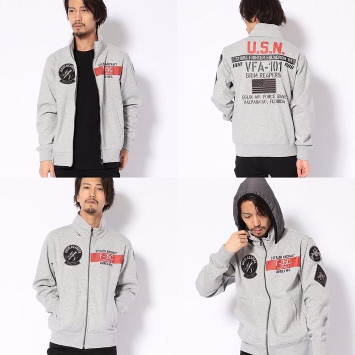 XL Jaket AVIREX U.S.N VFA - 101 GRIM REAPERS STEALTH AIRCRAFT F - 35C LIGHTNING II Military Jacket