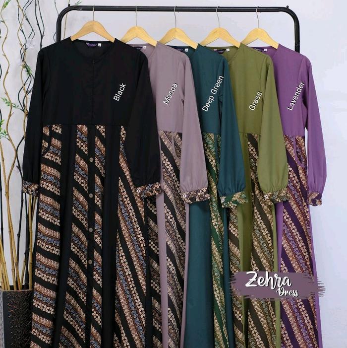 Gamis/Dress Busui Formal Batik Zehra Bahan Toyobo by Fania Hijab