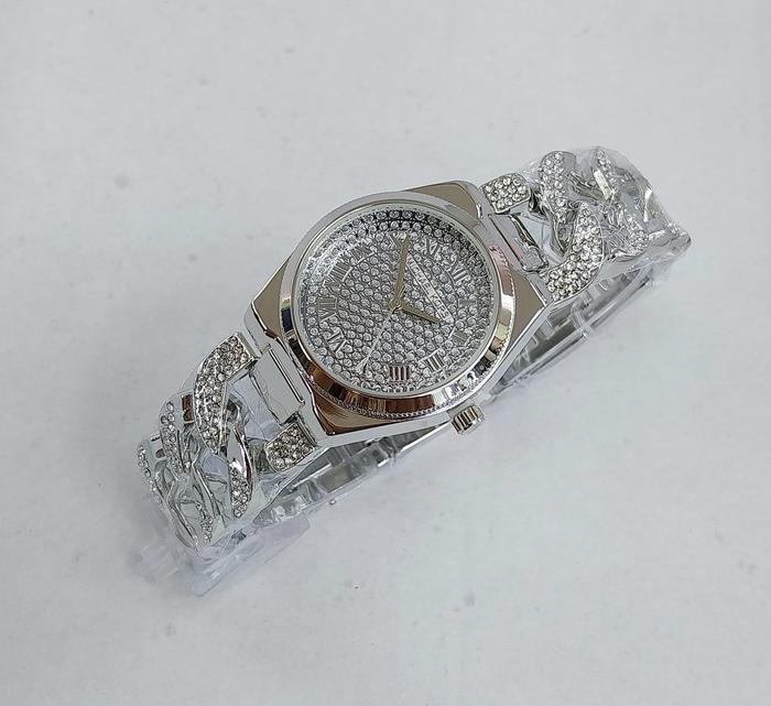 Jam Tangan Pria Wanita Unisex Analog Stainless Steel Michael Kors Lennox Analogue Curb Link Strap MK
