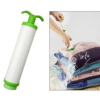 CL Vakum Plastik Baju Pakaian Pompa Tangan Kantong Vakum Bantal Manual Vacum Bag