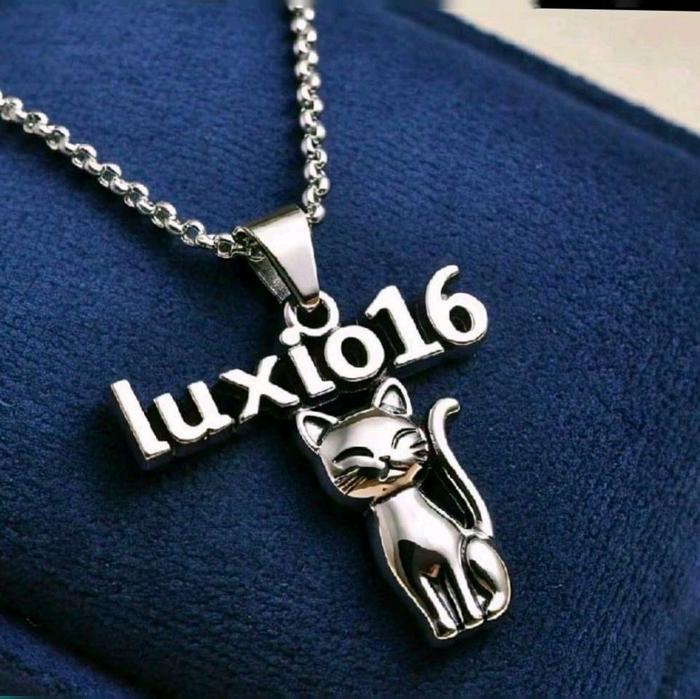 aksesoris kalung nama anti karat Luxio 16 terbaru.