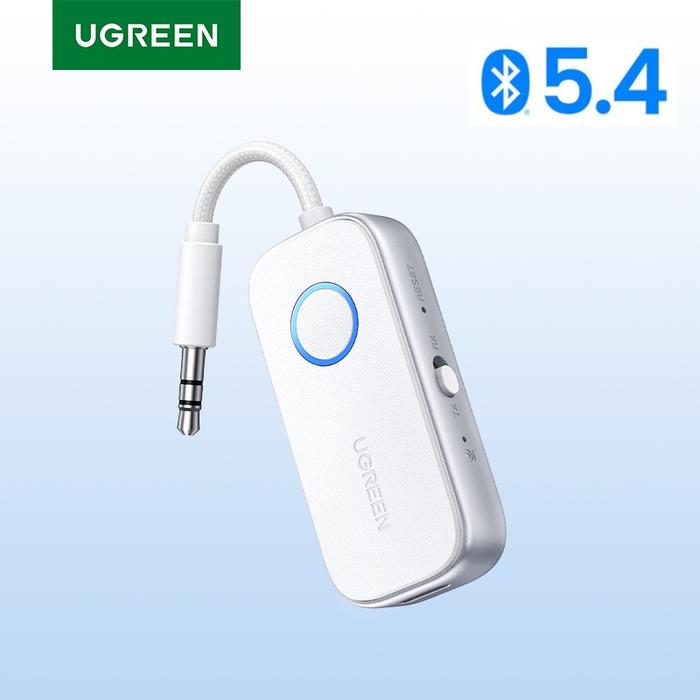 UGREEN Airplane Bluetooth 5.4 Adapter 3.5mm AUX Jack Wireless Audio Transmitter Receiver for Planes,