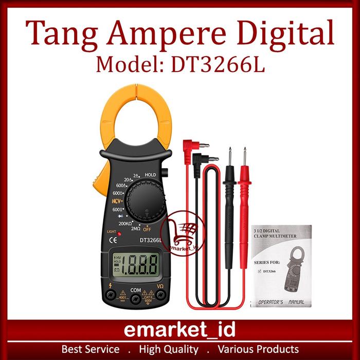 Tang Ampere Digital DT3266L / Clamp Meter DT 3266 L / Ampermeter / Multimeter