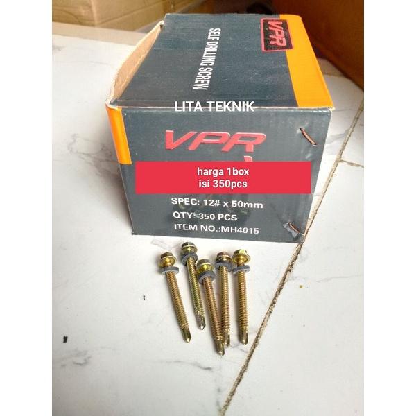 Baut Rofing Baja Ringan 5Cm 1Dus Sekrup Atap Baja Ringan Vpr Aldron 12 X 50 1Dus