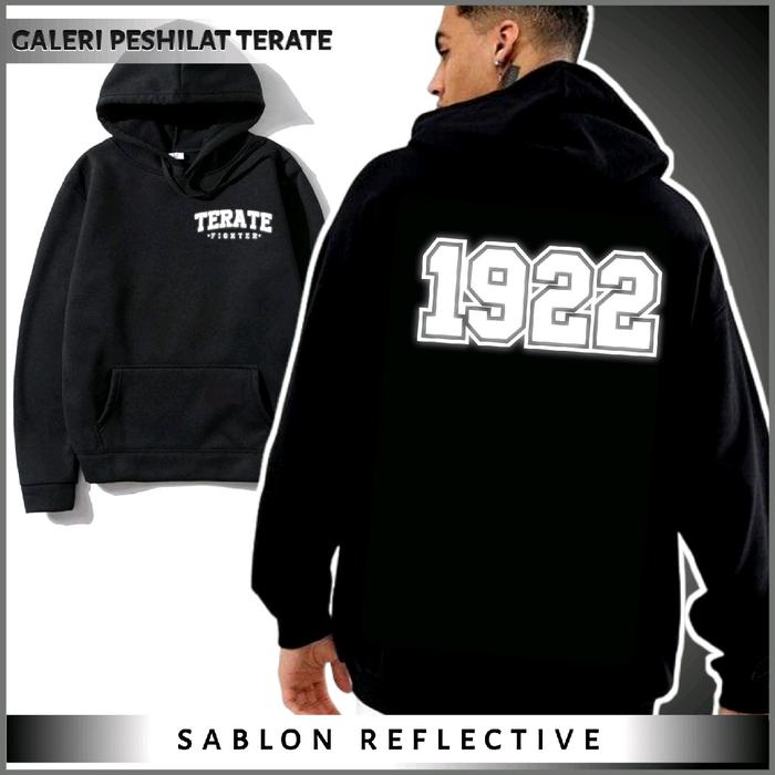 JAKET HODIE PSHT TERATE FIGHTER  Simple Distro1922 REFLEKTIF VIRAL Hoodie Pria Keren Hitam Fleece Le