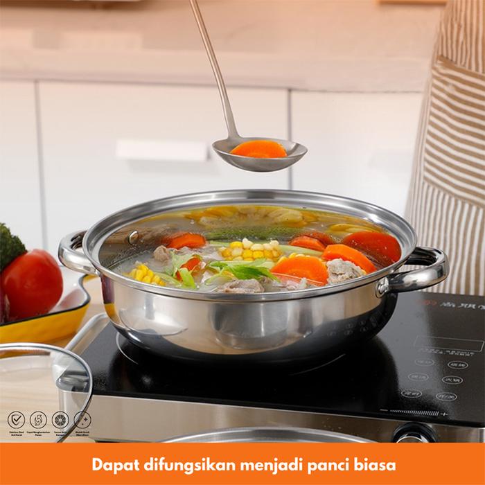 Dandang Steamer Panci Kukus Stainless 28-Steamer Pan