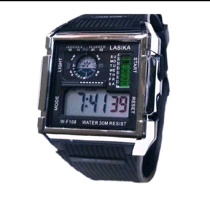 Terbaru!!Free box Jam Tangan Digital Lasika F108-Anti Air Keren Bisa COD