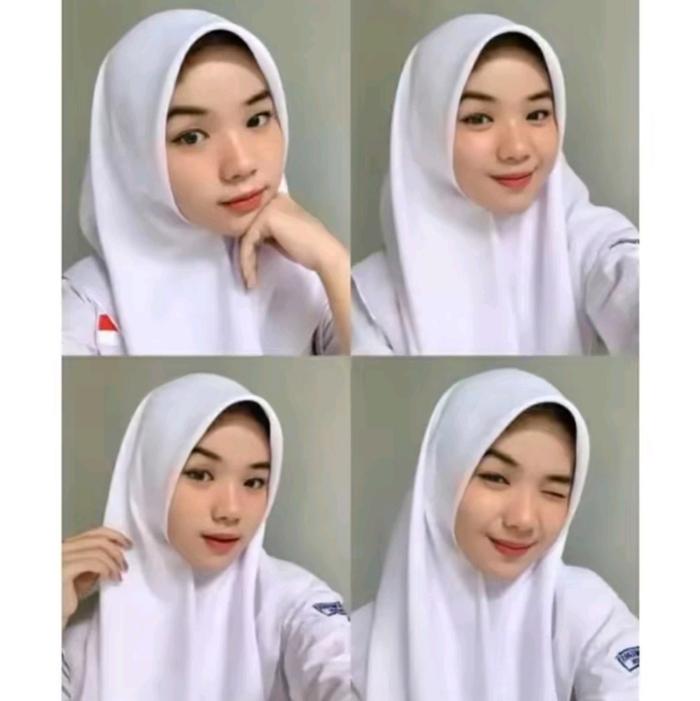 Hijab Segi 4 Anak Sekolah SMP dan SMA / Kerudung Segi Empat Basic Voal Polos Jahit Tepi Rapi Muslim 