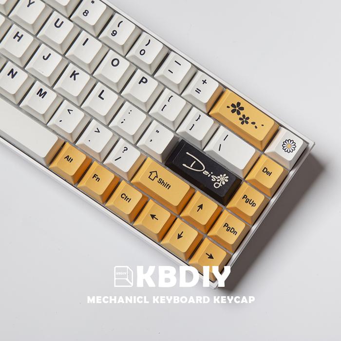 KBDiy GMK Daisy 133 Keys PBT Keycaps Cherry Profile Anime White