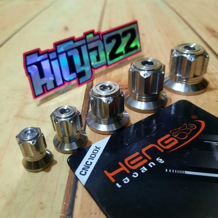 Mur head 10 12 14 17 19 topi stainless matte model CNC 5G original Heng Thailand m6 m8 m10 m12 m14