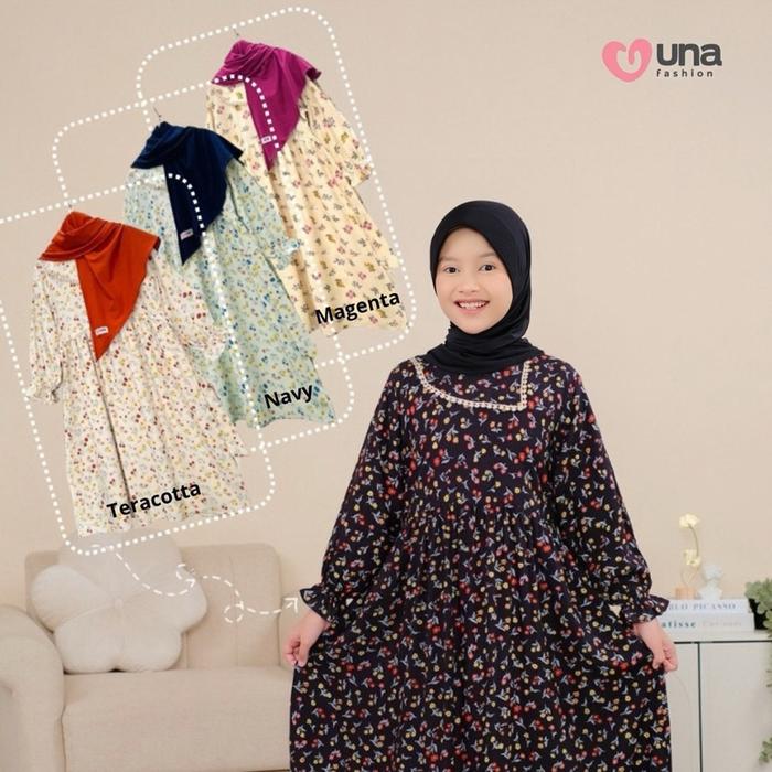 Gamis Rayon yasmin by una fashion || gamis anak rayon daily || gamis simpel
