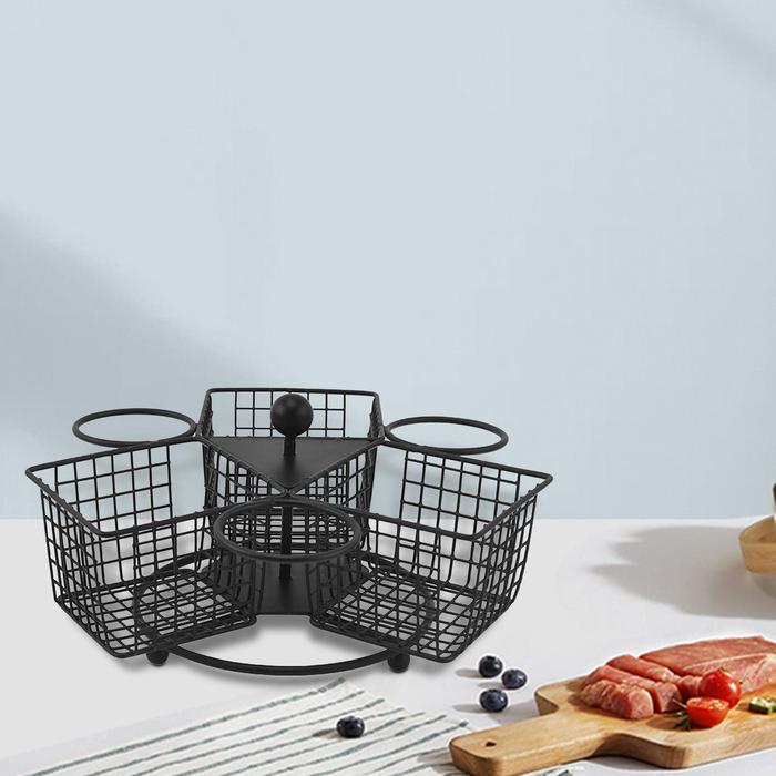 Fries Basket Rotating Food Organizer Tray Food Display Stand Food