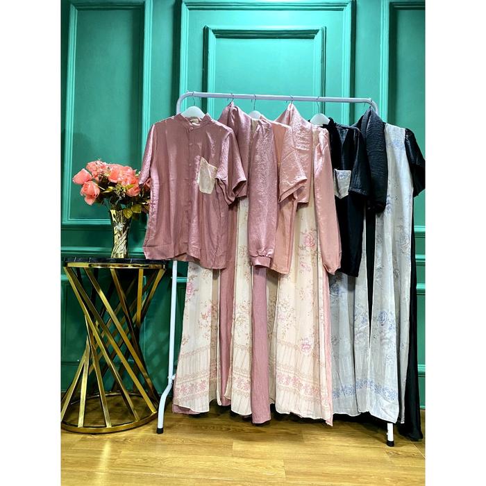 Lora Set Couple Gamis Hijab Plus Koko