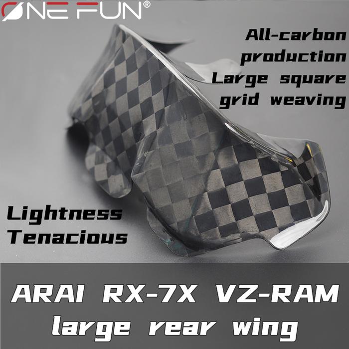 For RX7X Spoiler Helmet RX-7X VZ-Ram Motorcycle Rear Trim Helmet Carbon fiber Spoiler Helmet rx7x Sp
