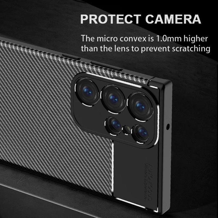 Case Samsung Galaxy S23 Ultra/ Samsung S23 Plus/ Samsung S23 2023 Softcase Shockproof Carbon Fiber C